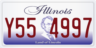 IL license plate Y554997