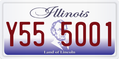IL license plate Y555001
