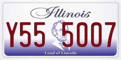 IL license plate Y555007