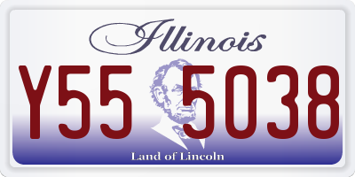 IL license plate Y555038