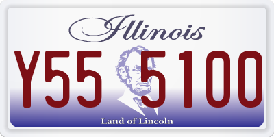 IL license plate Y555100