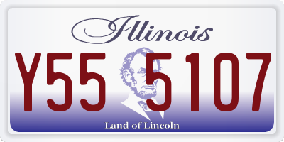 IL license plate Y555107