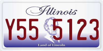 IL license plate Y555123