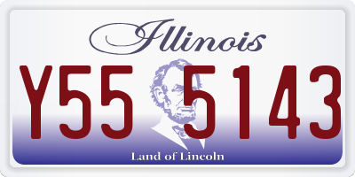 IL license plate Y555143
