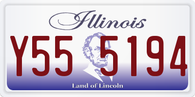 IL license plate Y555194