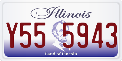 IL license plate Y555943