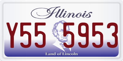 IL license plate Y555953