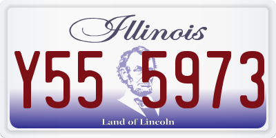 IL license plate Y555973