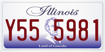 IL license plate Y555981