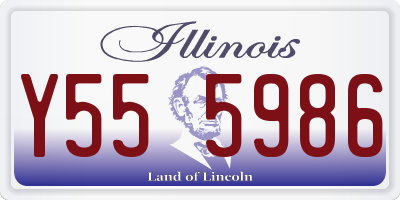 IL license plate Y555986