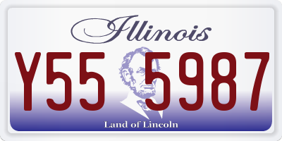 IL license plate Y555987