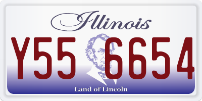 IL license plate Y556654