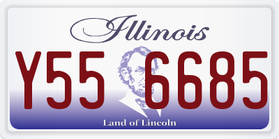 IL license plate Y556685