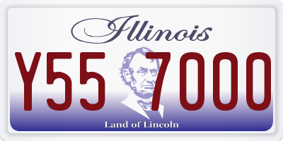 IL license plate Y557000