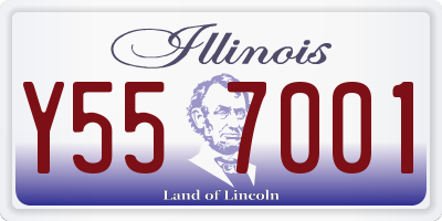 IL license plate Y557001