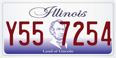 IL license plate Y557254