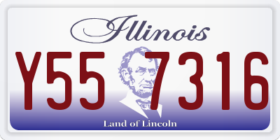 IL license plate Y557316