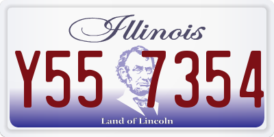 IL license plate Y557354