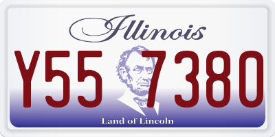 IL license plate Y557380