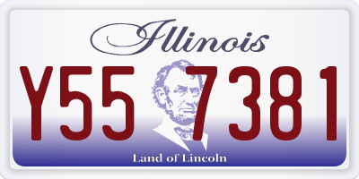 IL license plate Y557381