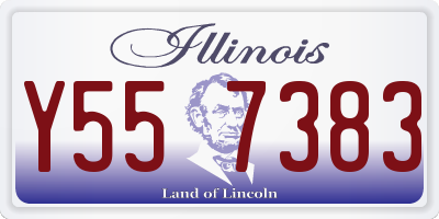IL license plate Y557383