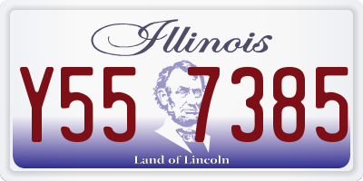 IL license plate Y557385