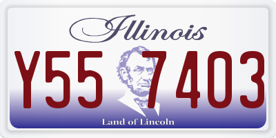 IL license plate Y557403