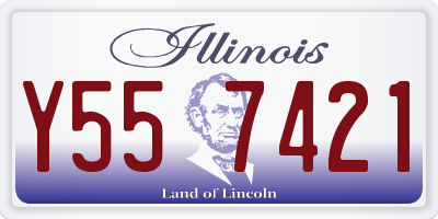 IL license plate Y557421