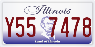 IL license plate Y557478
