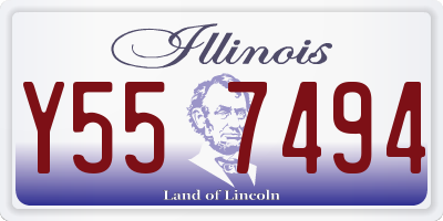 IL license plate Y557494