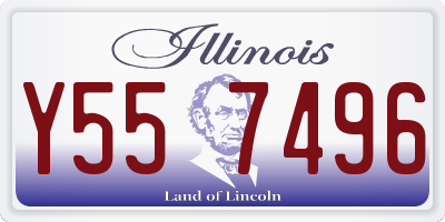 IL license plate Y557496