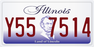 IL license plate Y557514