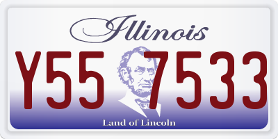 IL license plate Y557533