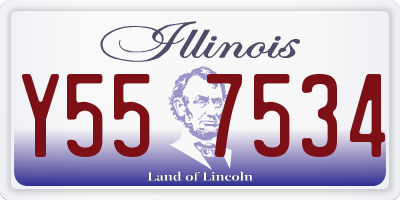 IL license plate Y557534