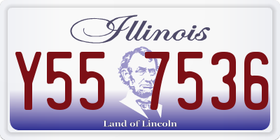IL license plate Y557536