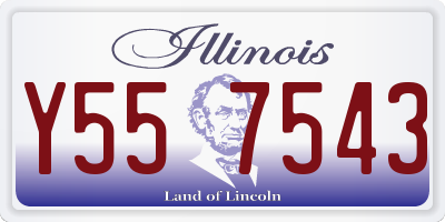 IL license plate Y557543