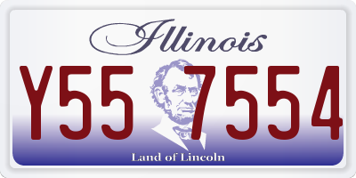IL license plate Y557554