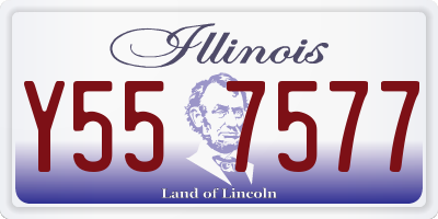 IL license plate Y557577