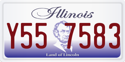 IL license plate Y557583
