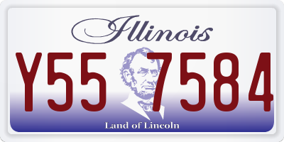 IL license plate Y557584