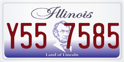 IL license plate Y557585