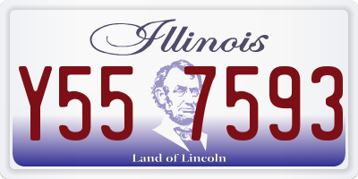 IL license plate Y557593