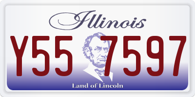 IL license plate Y557597
