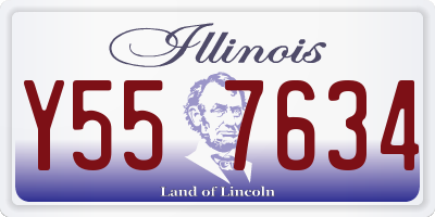 IL license plate Y557634