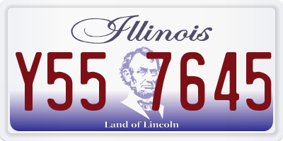 IL license plate Y557645