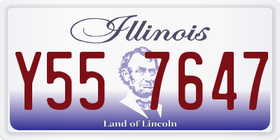 IL license plate Y557647