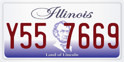 IL license plate Y557669