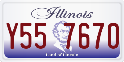IL license plate Y557670