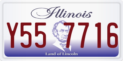 IL license plate Y557716