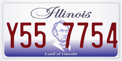 IL license plate Y557754